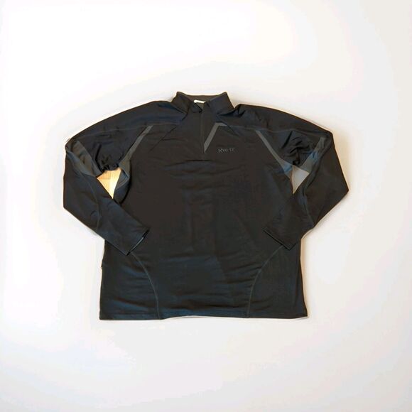 Vertx Runner 1/4 Zip Shirt Mens 2XL Black Gray Running Long Sleeve Thumb Holes - Picture 1 of 7